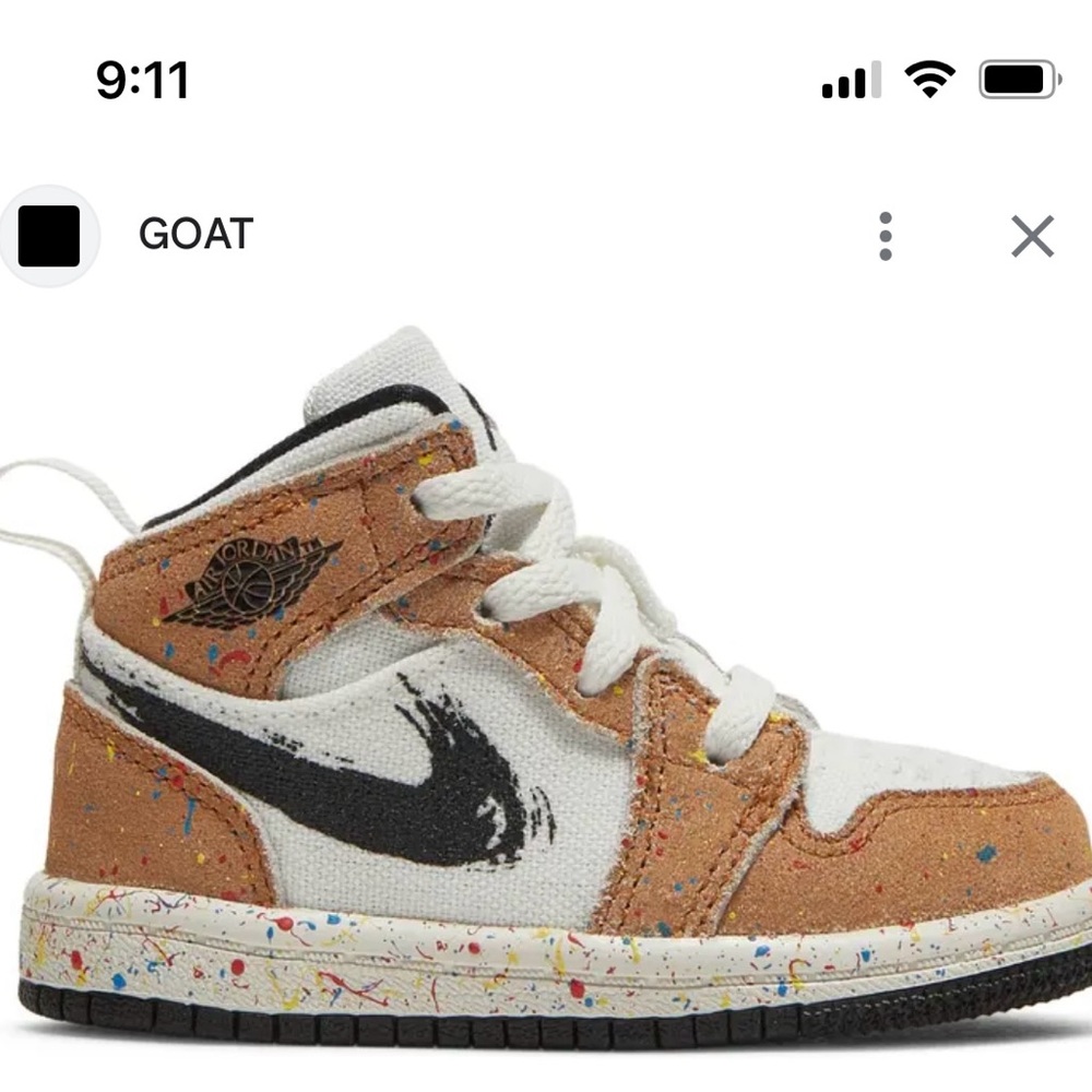 Air Jordan 1 Mid SE TD 'Brushstroke Paint Splatter'